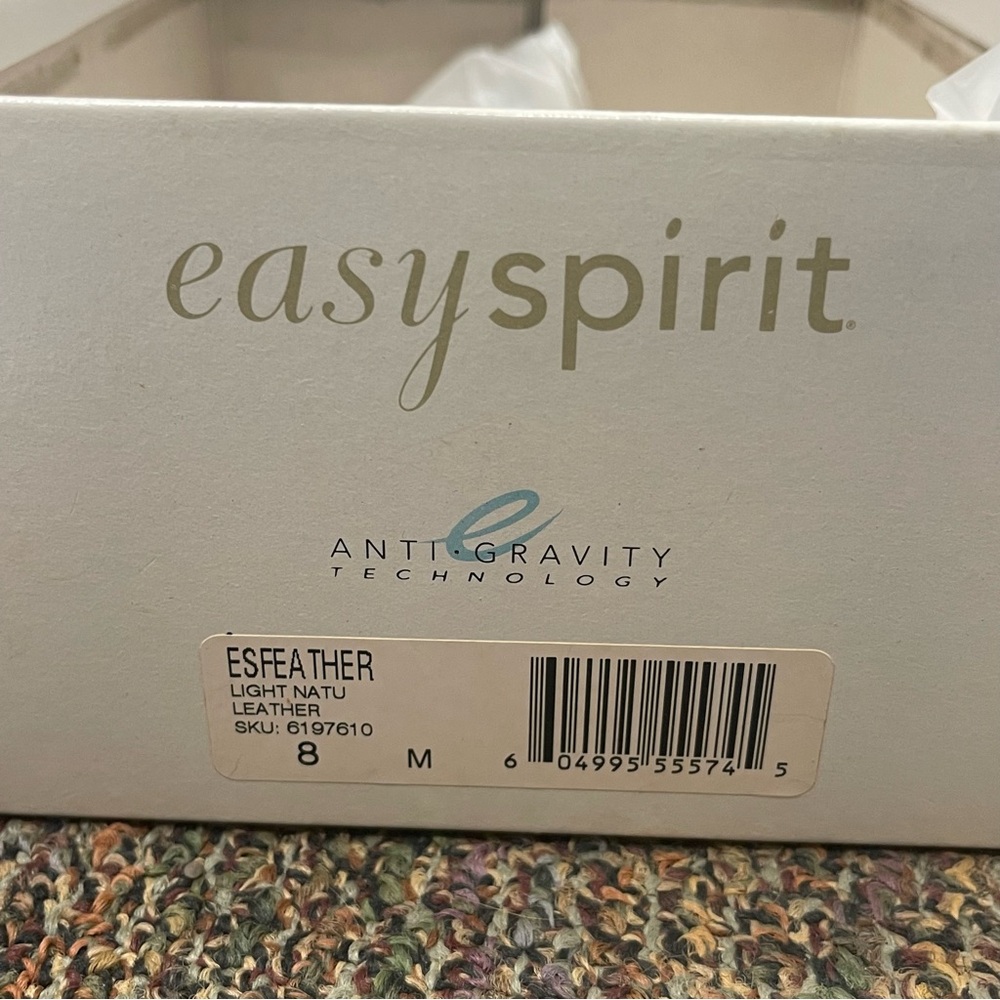 Easy Spirit Size 8 Women’s Esfeather Leather Light Natural Lace Up Shoes - Picture 6 of 6